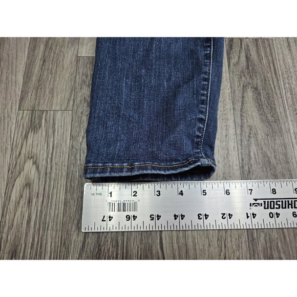 Lands End Jeans Womens 12 Blue Straight Leg Classic Fit Stretch Denim Pants - Picture 12 of 12